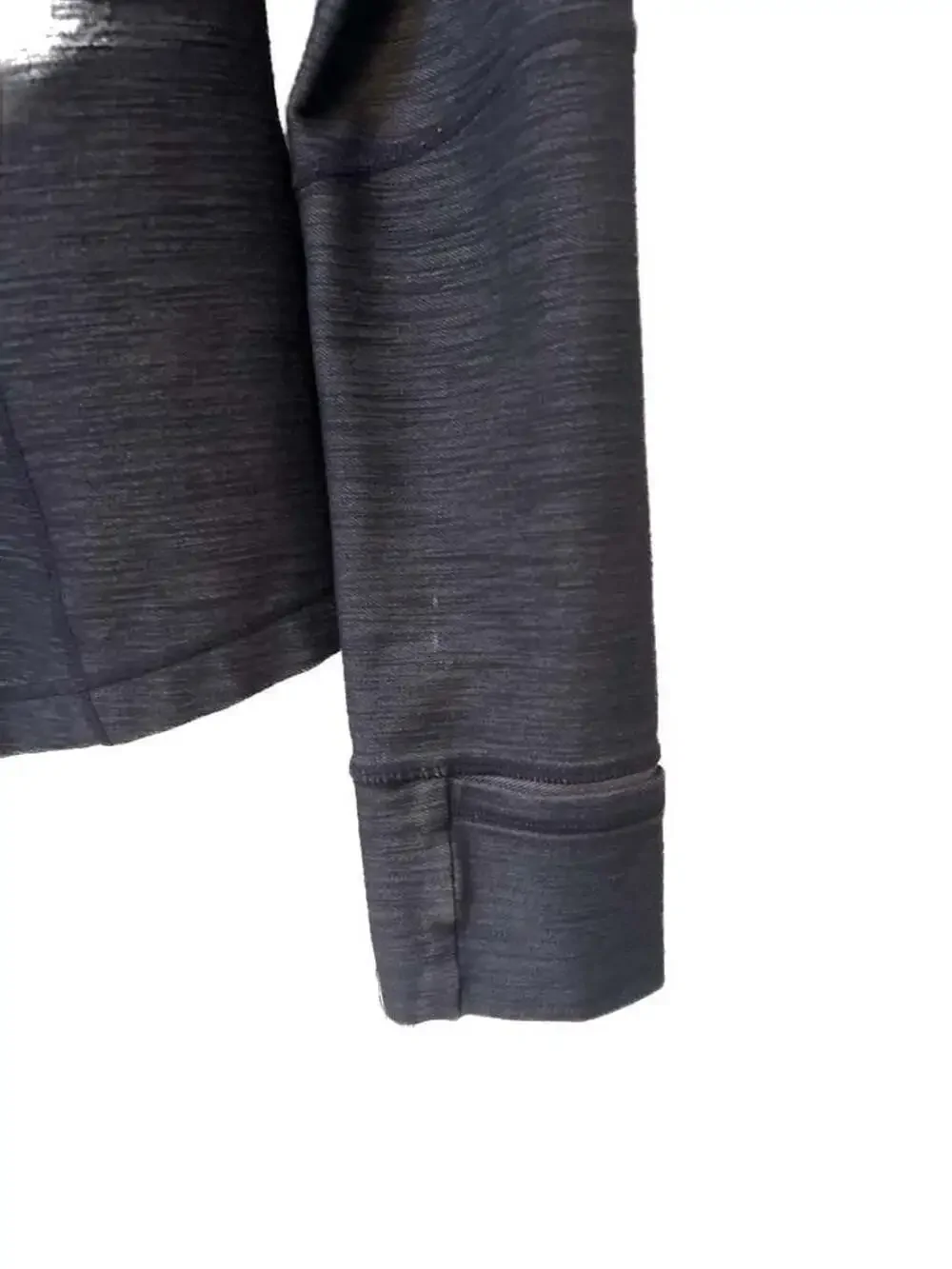 Lululemon Define Jacket Heathered Black Slub Denim / Tonka Stripe size 8 - Picture 4 of 8